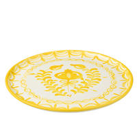 TELLER GRANADA PATTERN - Töpferei - Gelb - Multicolor, Keramik (34cm) - J-Line