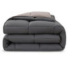 4-JAHRESZEITEN Steppbett Bi-Color im Wende-Design grau 135x200 - Grau, Textil (135/200cm) - wometo