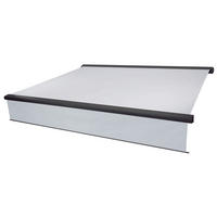 KASSETTEN-MARKISE VOLANT AUSFAHRBAR Cremeweiß, Anthrazit - Anthrazit/Weiß, Textil (400/15/300cm) - MCW