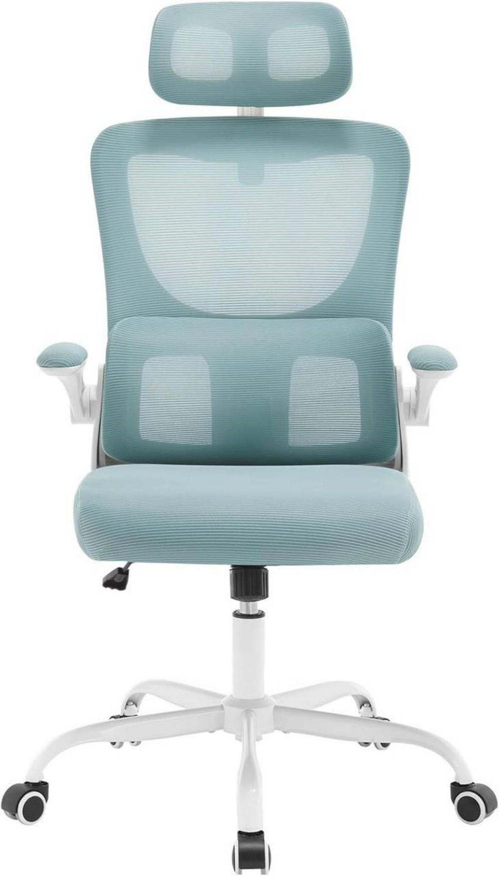 BÜROSTUHL ergonomisch, Netzstoff, Blau - Blau/Schwarz, Kunststoff/Textil (62/116/69.5cm) - Woltu