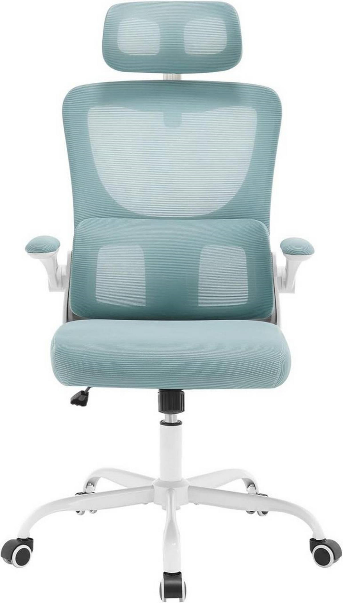 BÜROSTUHL ergonomisch, Netzstoff, Blau - Blau/Schwarz, Kunststoff/Textil (62/116/69.5cm) - Woltu