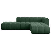 ECKSOFA modulares Sofa Zuvon-L1 - 296x177x70 cm Grün - Grün, Holzwerkstoff/Textil (296/177cm) - ALTDECOR