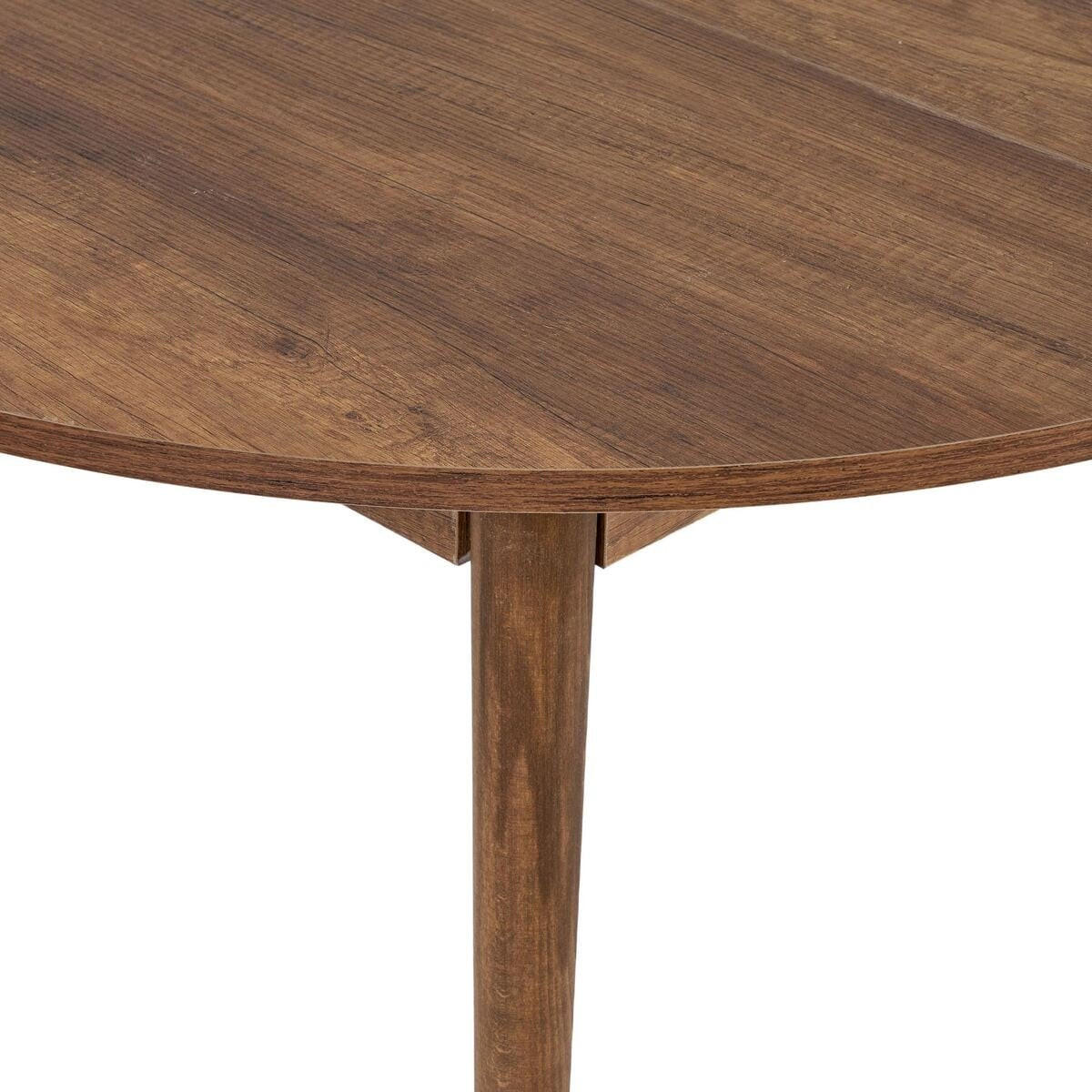 ESSTISCH ausziehbarer von 100 bis 131 cm mit runder Tischplatte 100/100/75 cm - Naturfarben, Holzwerkstoff (111/100/75cm) - Calicosy