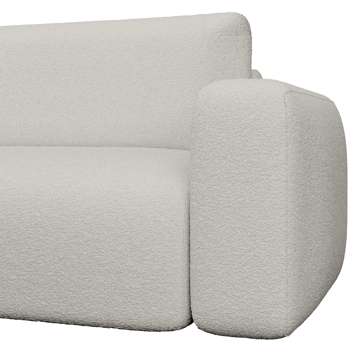 ECKSOFA TALW L mit Schlaffunktion, Hellgrau - Hellgrau, Textil (294/185cm) - Fedve
