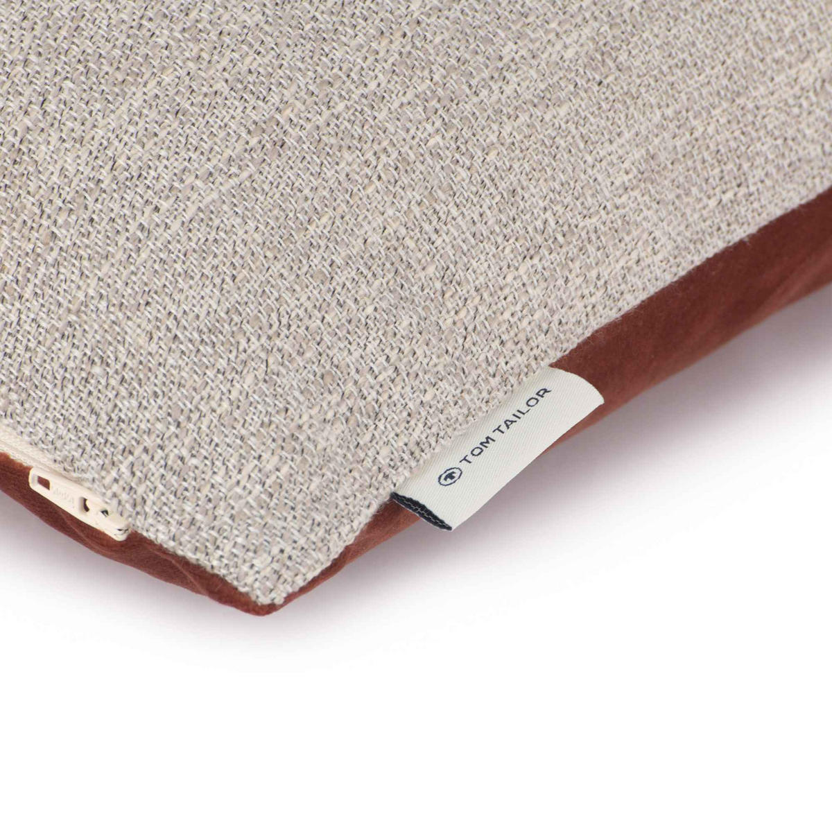 ZIERKISSENHÜLLE Xmas Tree natur-rost 38x38cm - Rostfarben, Textil (38/38cm) - Tom Tailor