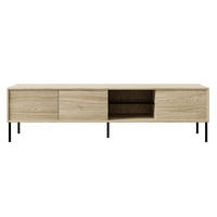 TV stolík Modity Dekor dub 175/47/31 cm - čierna/farba duba, kov/kompozitné drevo (175/47.5/31.2cm) - Selsey