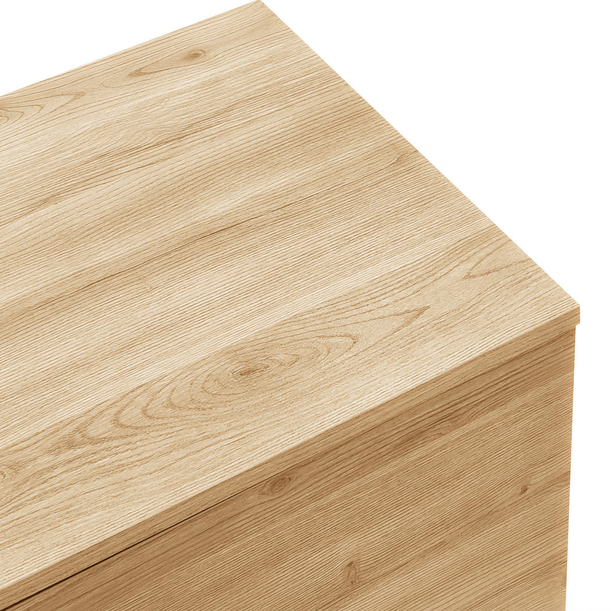 WOHNWAND mit Holzleisten-Design, Schublade und vielseitigem Stauraum - Schwarz/Naturfarben, Glas/Holzwerkstoff (170/50.5/40cm) - EVRYAE