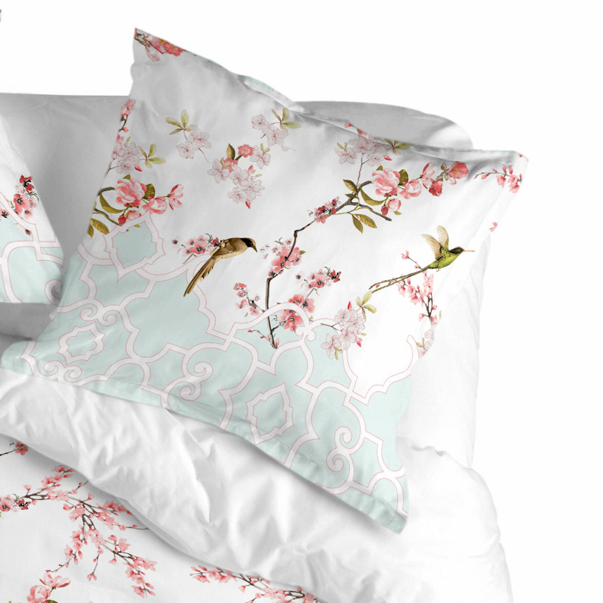 KISSENBEZUG sakura 50x75 cm (x2) mehrfarbig - Multicolor, Textil (50/75cm) - Happy Friday