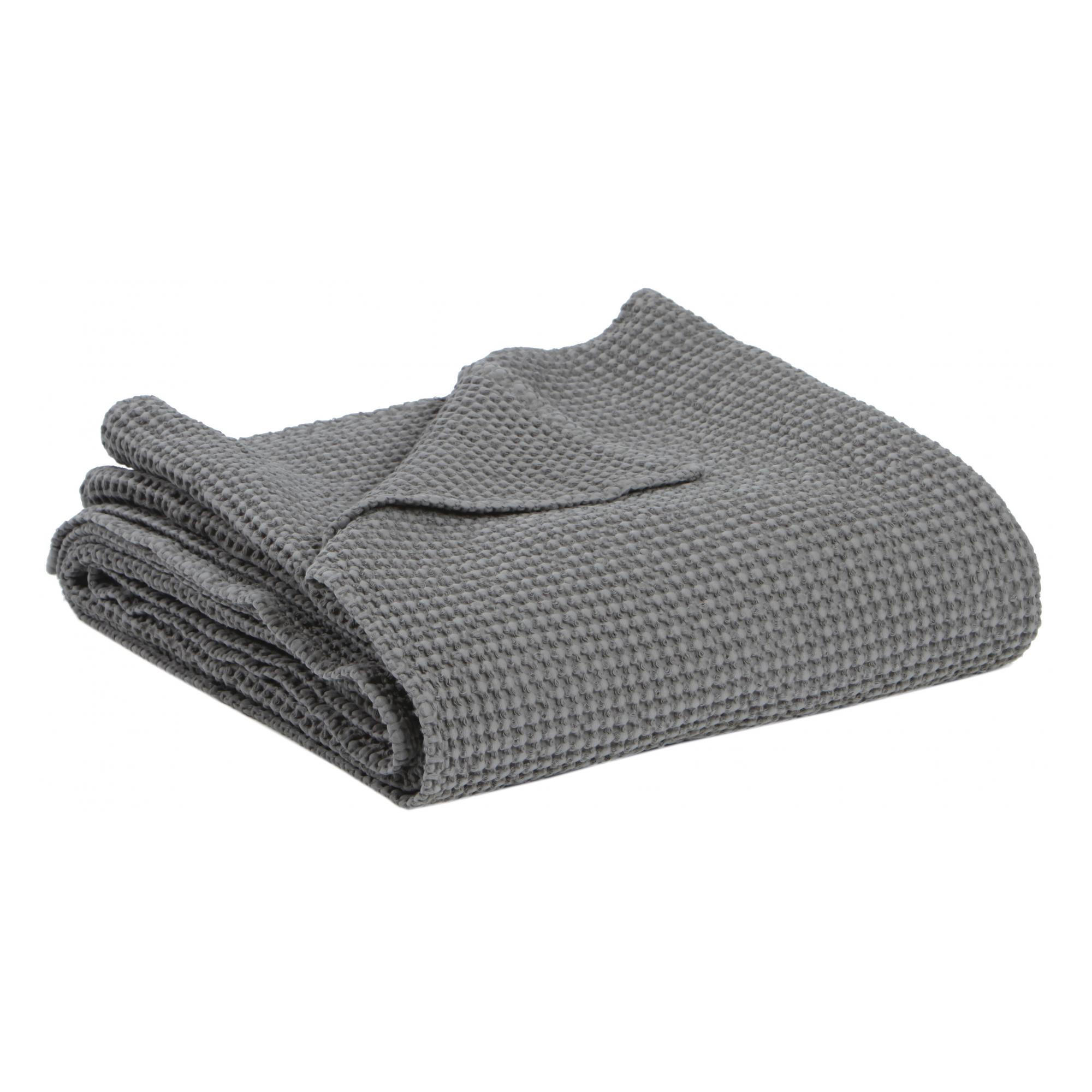 RECYCELTE DECKE Maia turteltaubefarben 260 x 260 cm - Grau, Textil (260/260cm) - Vivaraise