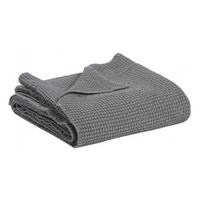 RECYCELTE DECKE Maia turteltaubefarben 260 x 260 cm - Grau, Textil (260/260cm) - Vivaraise