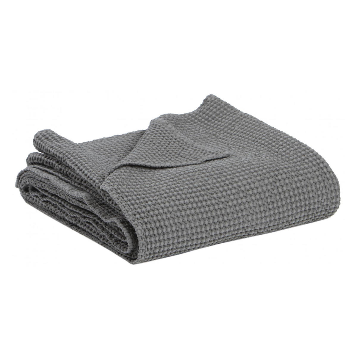 RECYCELTE DECKE Maia turteltaubefarben 260 x 260 cm - Grau, Textil (260/260cm) - Vivaraise