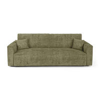 SCHLAFSOFA mit Stauraum KELY Cord Olivgrün 254cm - Olivgrün/Grün, Textil (254/78/95cm) - Premium Interiors