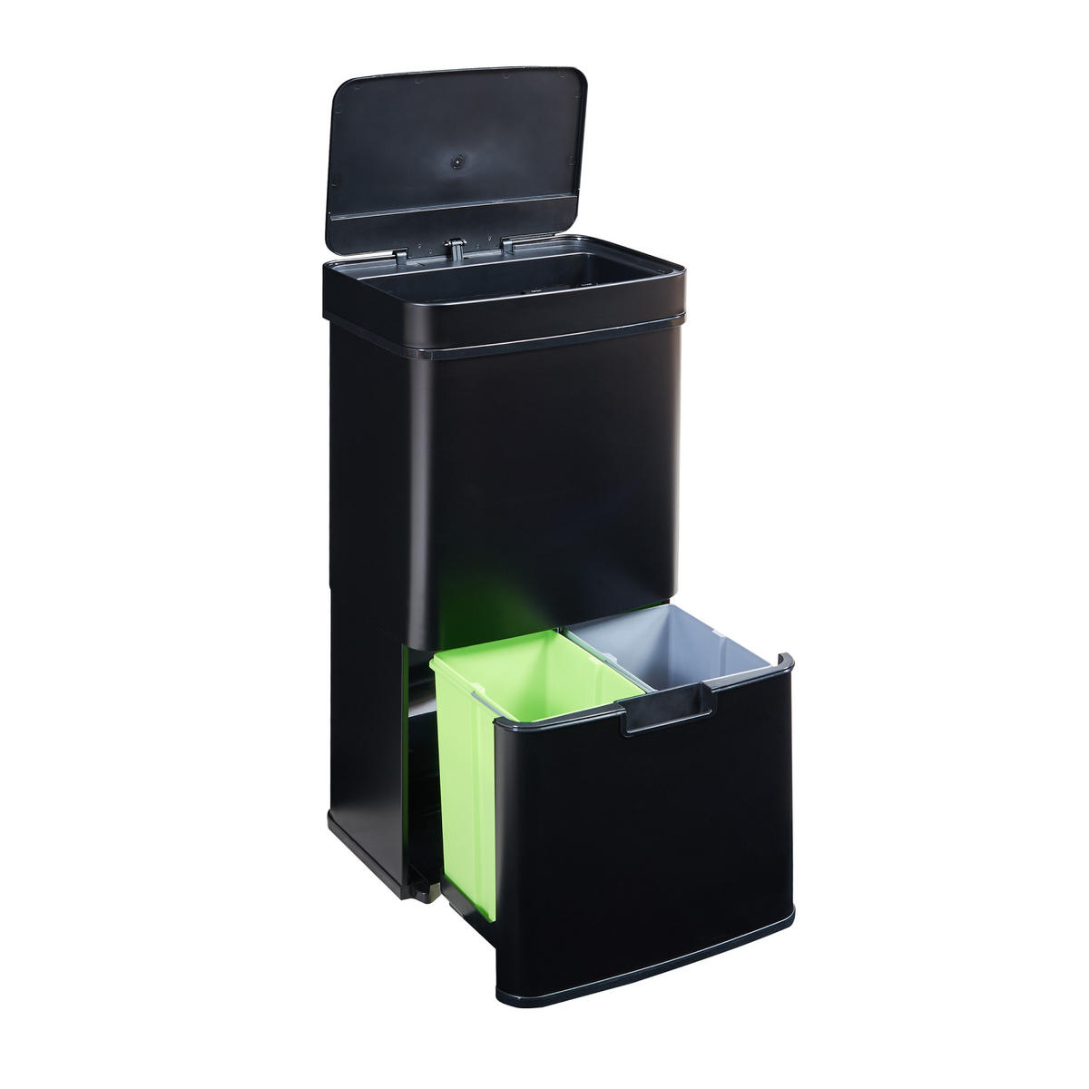 ODPADKOVÝ KOŠ S SENZOREM Venna - černá, kov/plast (31.5/82.5/42cm) - [en.casa]