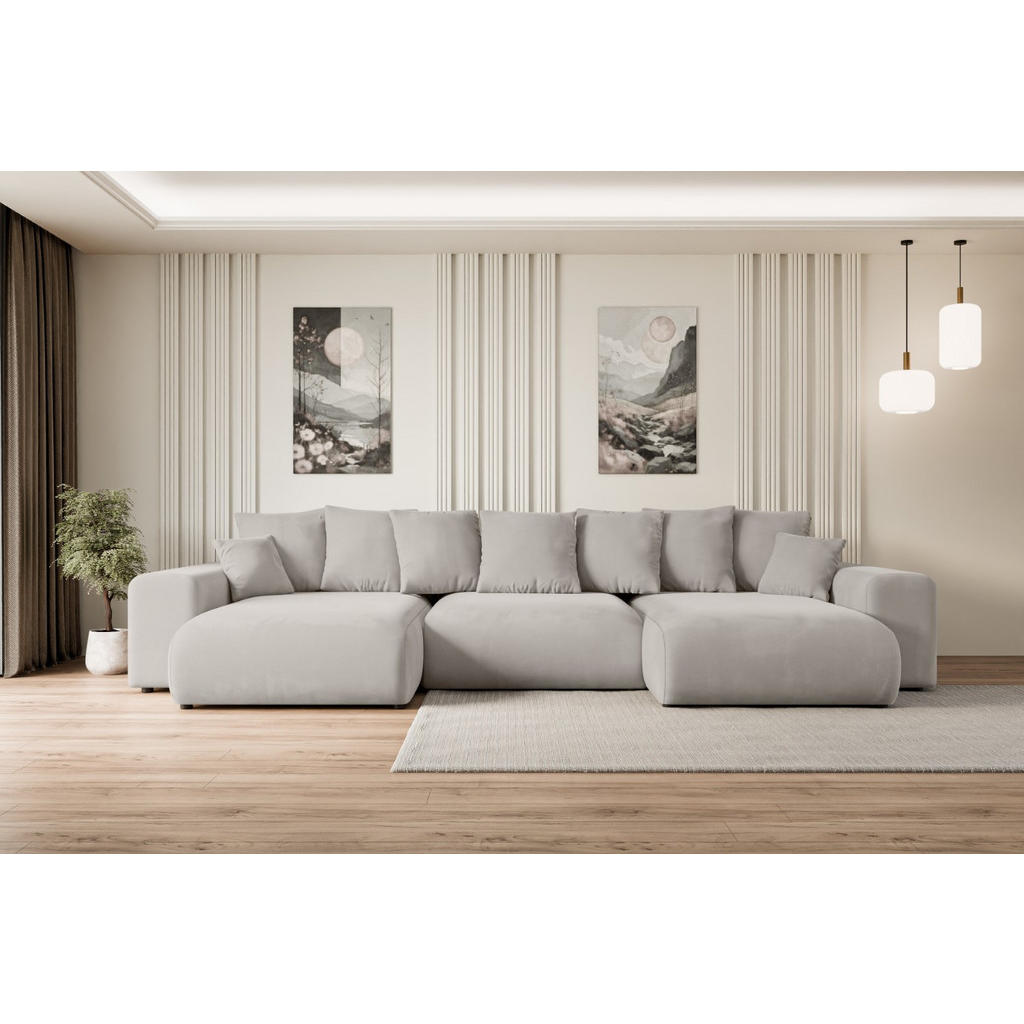 Thumbnail - Altdecor Wohnlandschaft, Hellbraun, Textil, 6-Sitzer, 352x84x165 cm, Wohnzimmer, Sofas & Couches, Wohnlandschaften, Wohn...