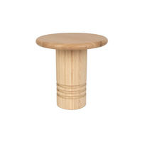 BEISTELLTISCH Chunk Rund 45 cm - Beige, Holzwerkstoff (45/45/45cm) - Zuiver