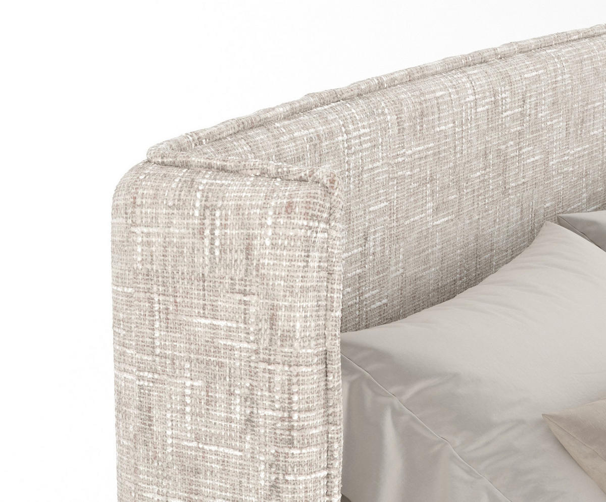BOXSPRINGBETT Freeland Creme 180/200 cm mit Matratze und Topper - Creme/Schwarz, Holz/Holzwerkstoff (180/200cm) - Maison de Reve