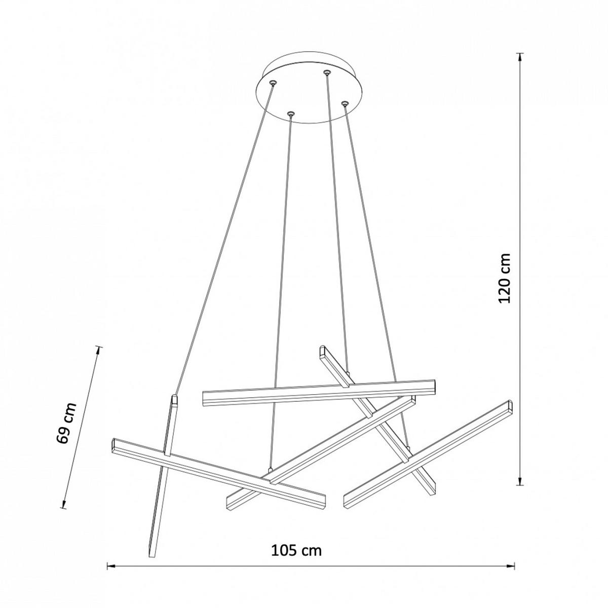 HÄNGELEUCHTE Taranto, Schwarz, 120cm - Schwarz, Metall (105/69/120cm) - KOSILUM