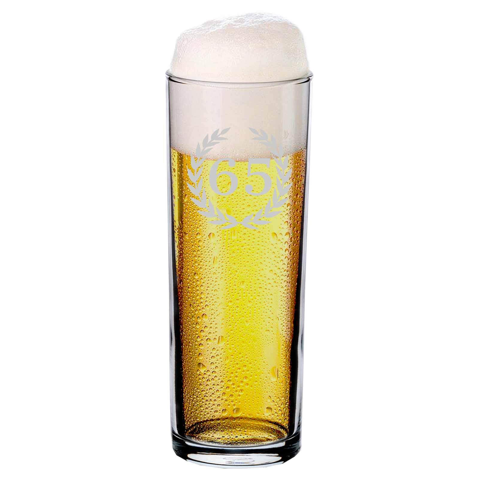KÖLSCHGLAS KÖLNER STANGE MIT GRAVUR 65. Jubiläum transparent 0,2 Liter - Transparent, Glas (0.2L) - LUXENTU