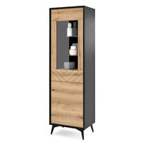 VITRINE Transparent Diamo Geschlossen - Multicolor, Holzwerkstoff (54/178/39cm) - Sepro Meble