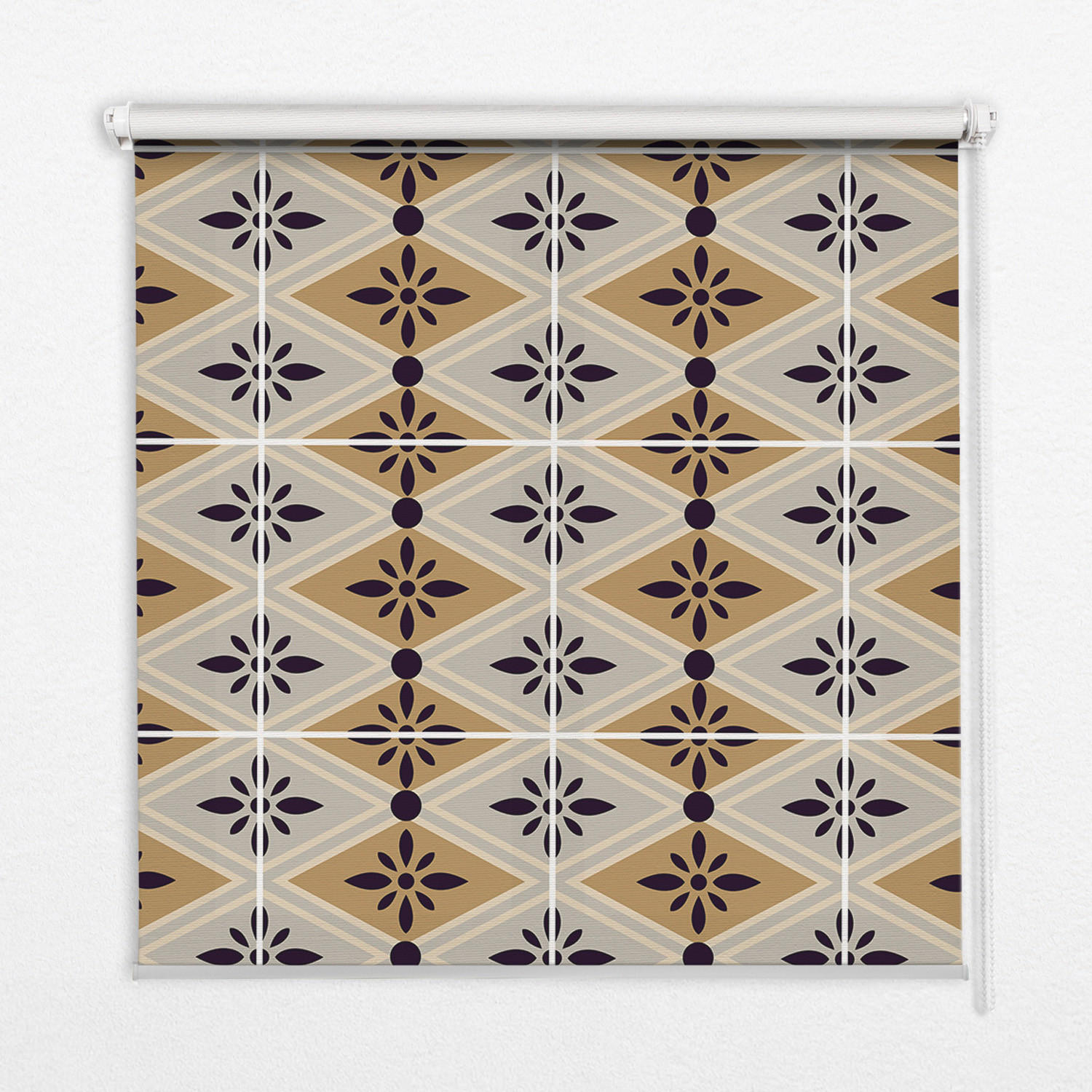 TULUP VNITŘNÍ roleta - okenní roleta - roleta - 100x180 cm - Květina v kosočtverci