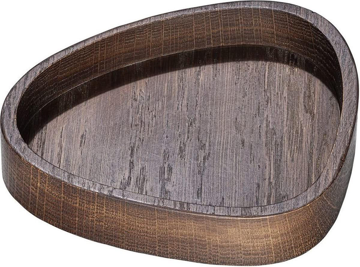 UNTERSETZERHALTER Tablett / Halter - Eichenholz - Smoked - 14 x 13 cm - Braun, Holz (13/14cm) - LIND DNA