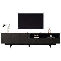 TV-ELEMENT mit Stauraum 200 x 40 x 51 cm Schwarz - Schwarz, Holzwerkstoff (40/51/200cm) - Beauniv
