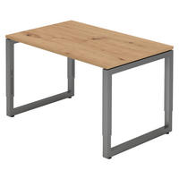 SCHREIBTISCH Serie-R 80/120/74 cm in Wildeiche/Graphitfarben - Wildeiche/Graphitfarben, Holzwerkstoff (80/120/74cm) - bümö