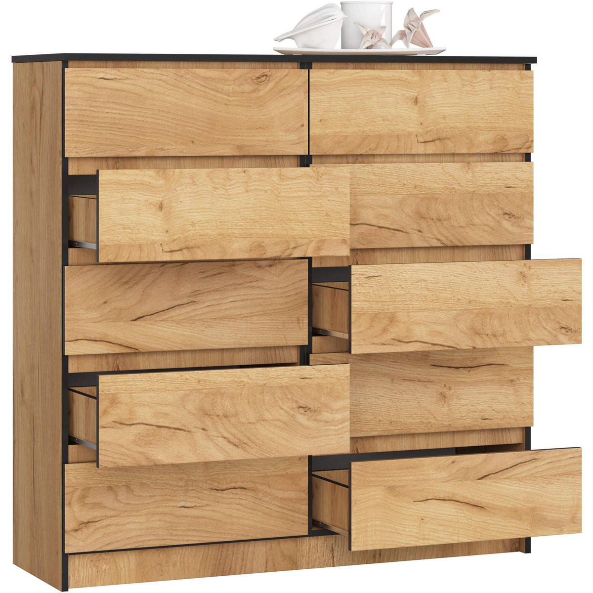 KOMMODE Eiche Craft 121/120/40 - Eiche Wotan, Holzwerkstoff (120/121/40cm) - RAUMHIRSCH FURNITURE