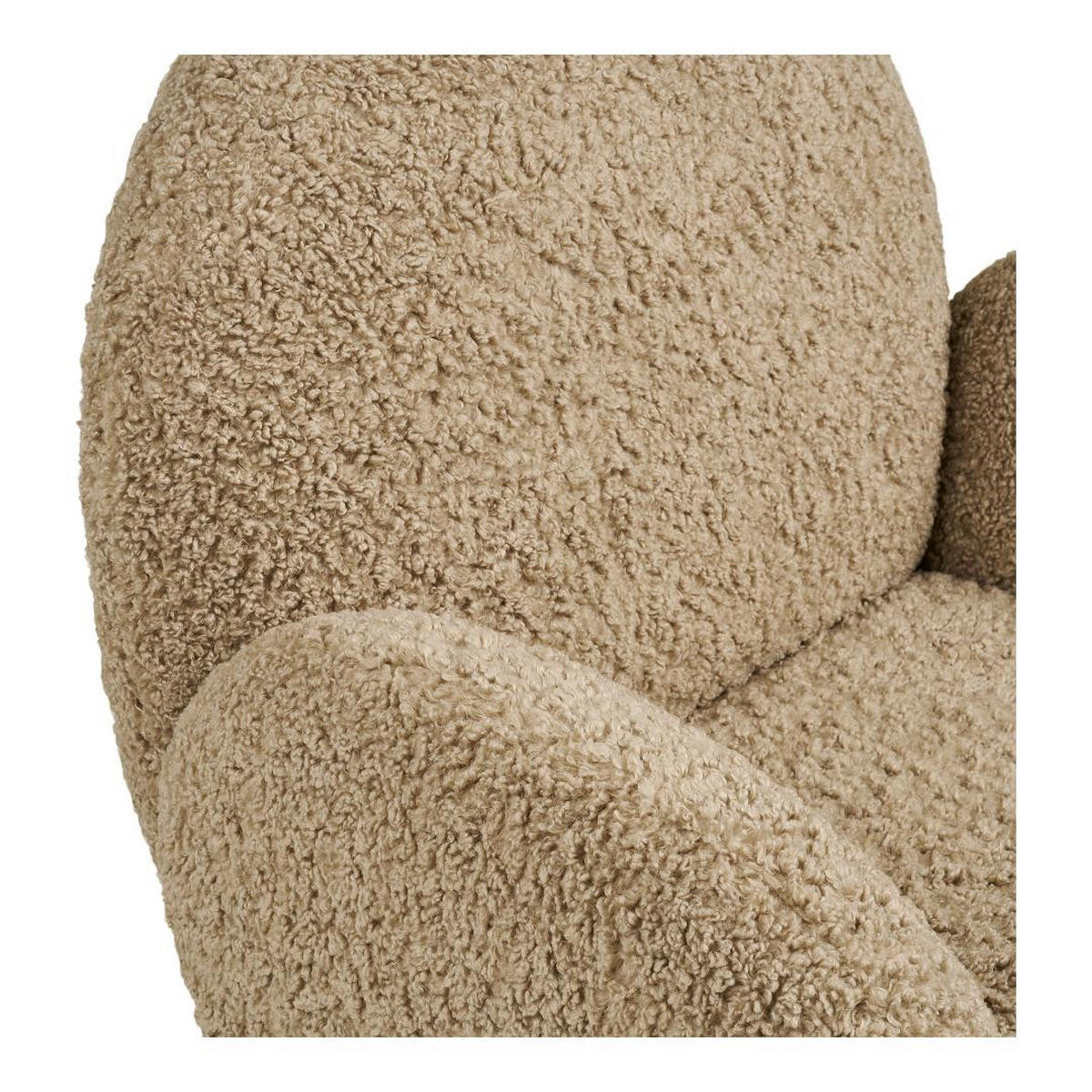SESSEL, Lina, Hellbraun, Polyester, 87 x 85 x 81 cm - Hellbraun, Textil (87/81/85cm) - ebuy24
