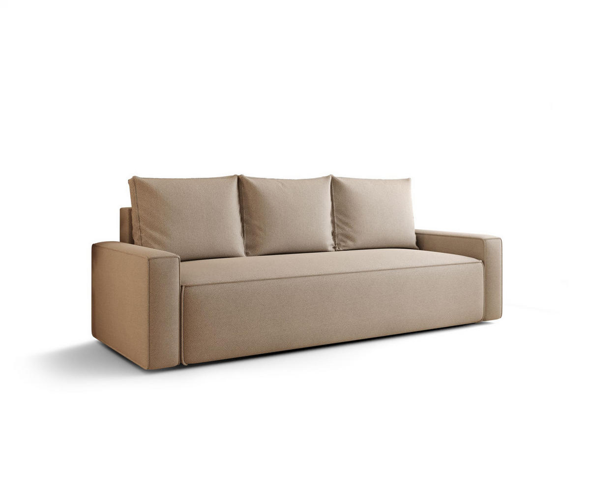 SOFA mit Schlaffunktion SAVIO Curio 15 - Beige, Textil (232/90/90cm) - Bedante