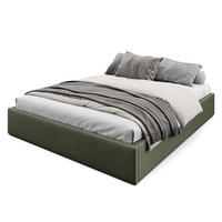 POLSTERBETT 160x200cm Bett mit Stauraum Lattenrost Khaki - Olivgrün, Holz/Holzwerkstoff (160/200cm) - Muralo