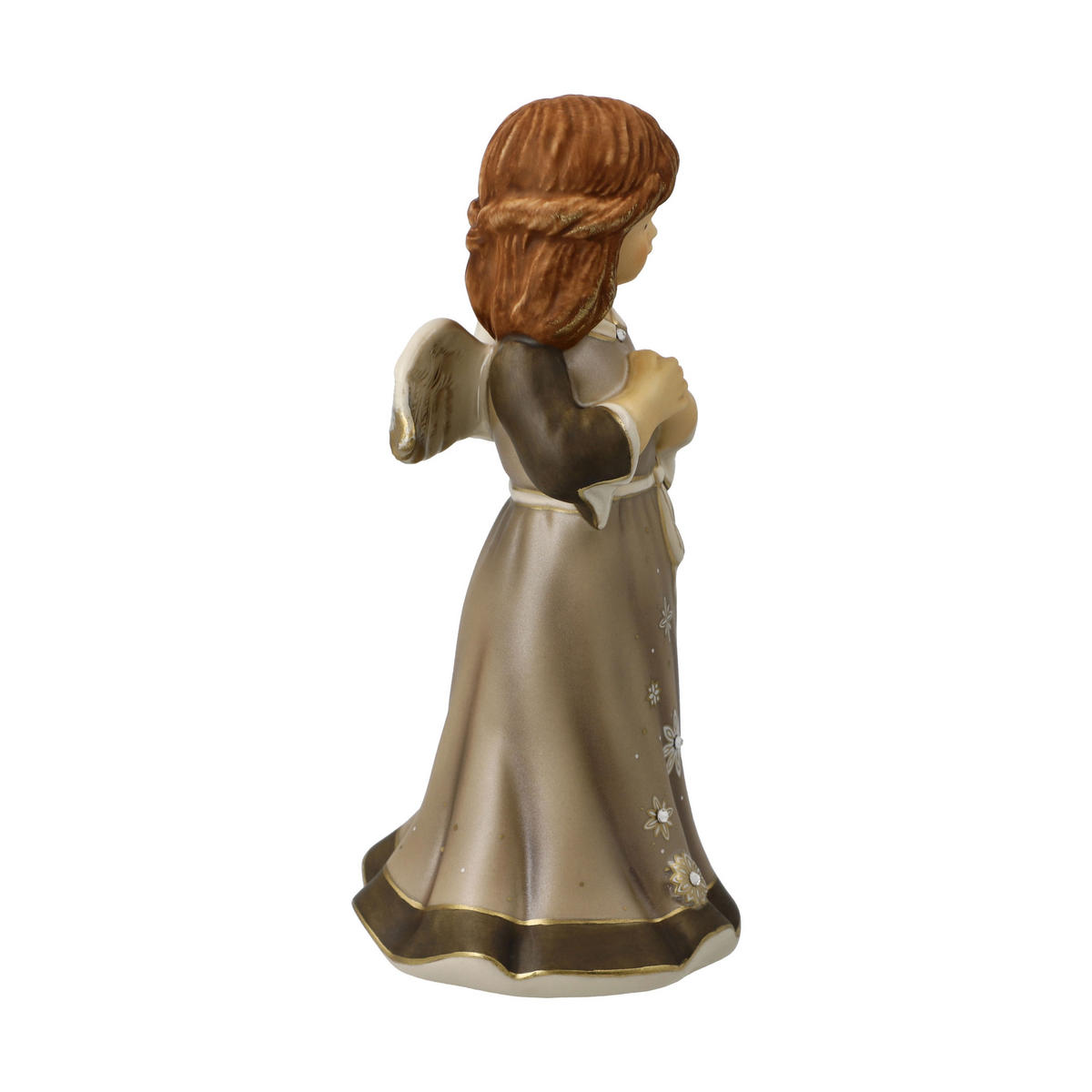 ENGELFIGUR Jahresengel 2024, Steingut, Walnuss, Limited Edition - Braun, Keramik (7.5/16/8.5cm) - Goebel