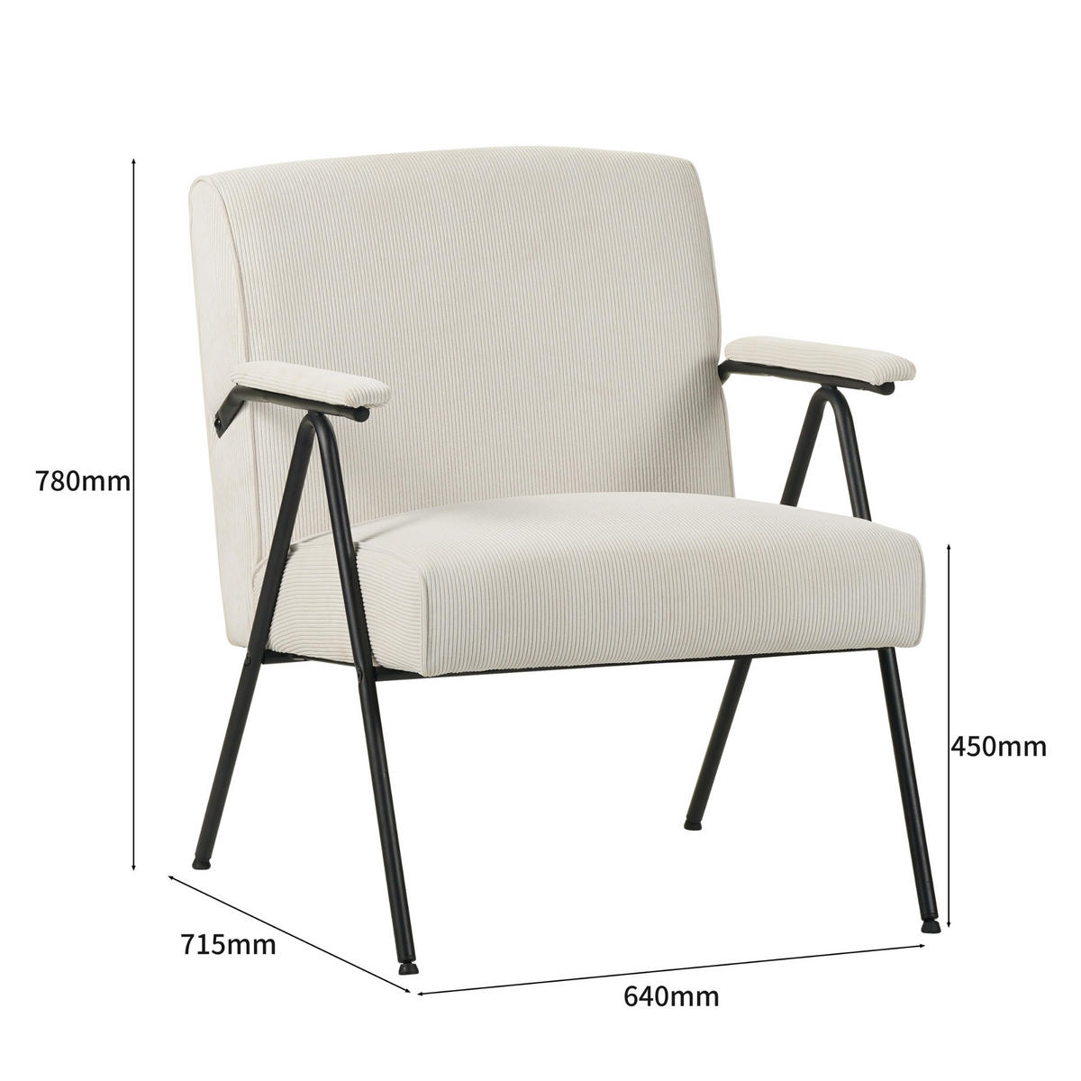 RELAXSESSEL STANFORD - Beige, Textil (64/71/79cm) - Albatros