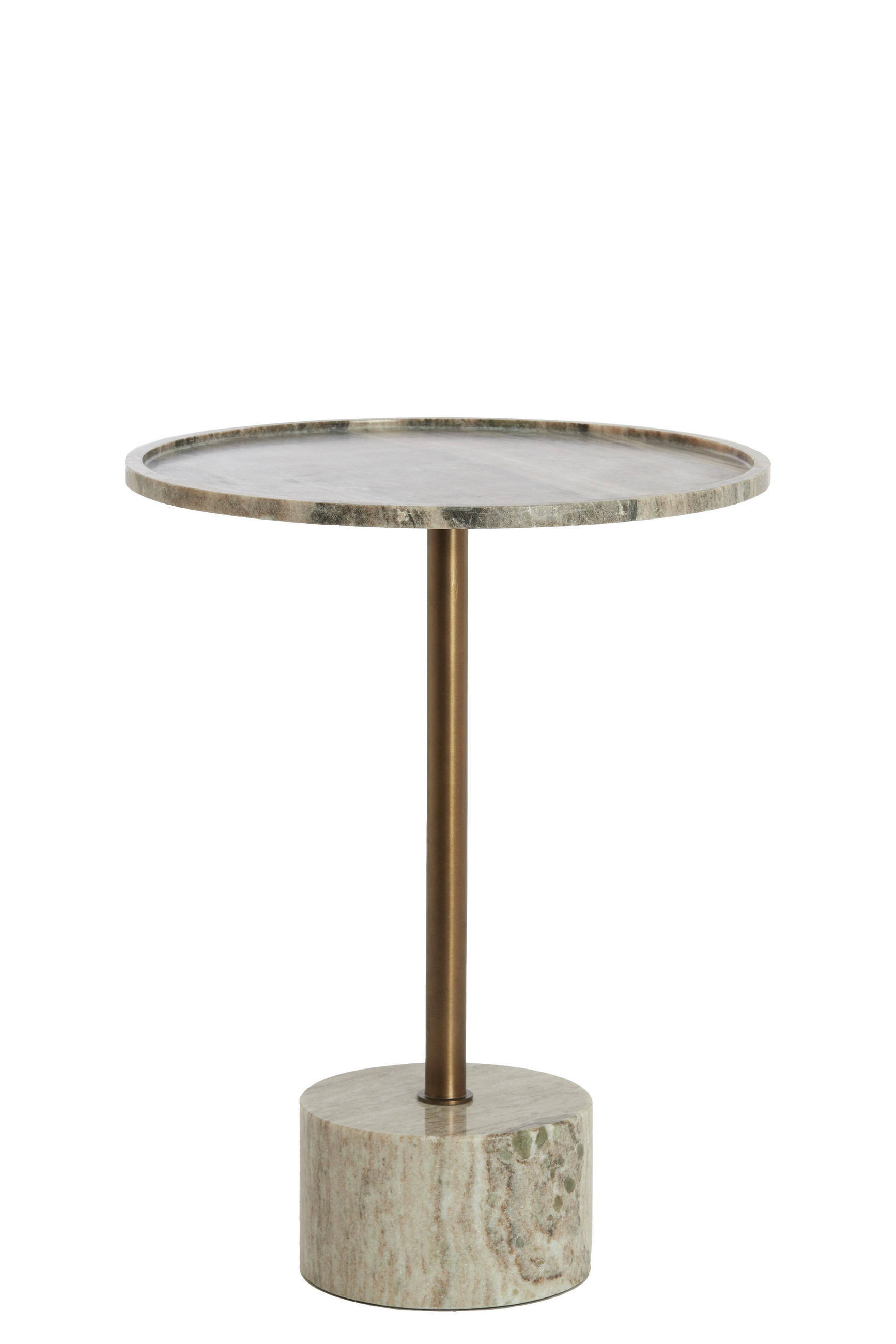 BEISTELLTISCH Civita Braun 37/37/49 cm - Graubraun, Stein (37/37/49cm) - Light & Living