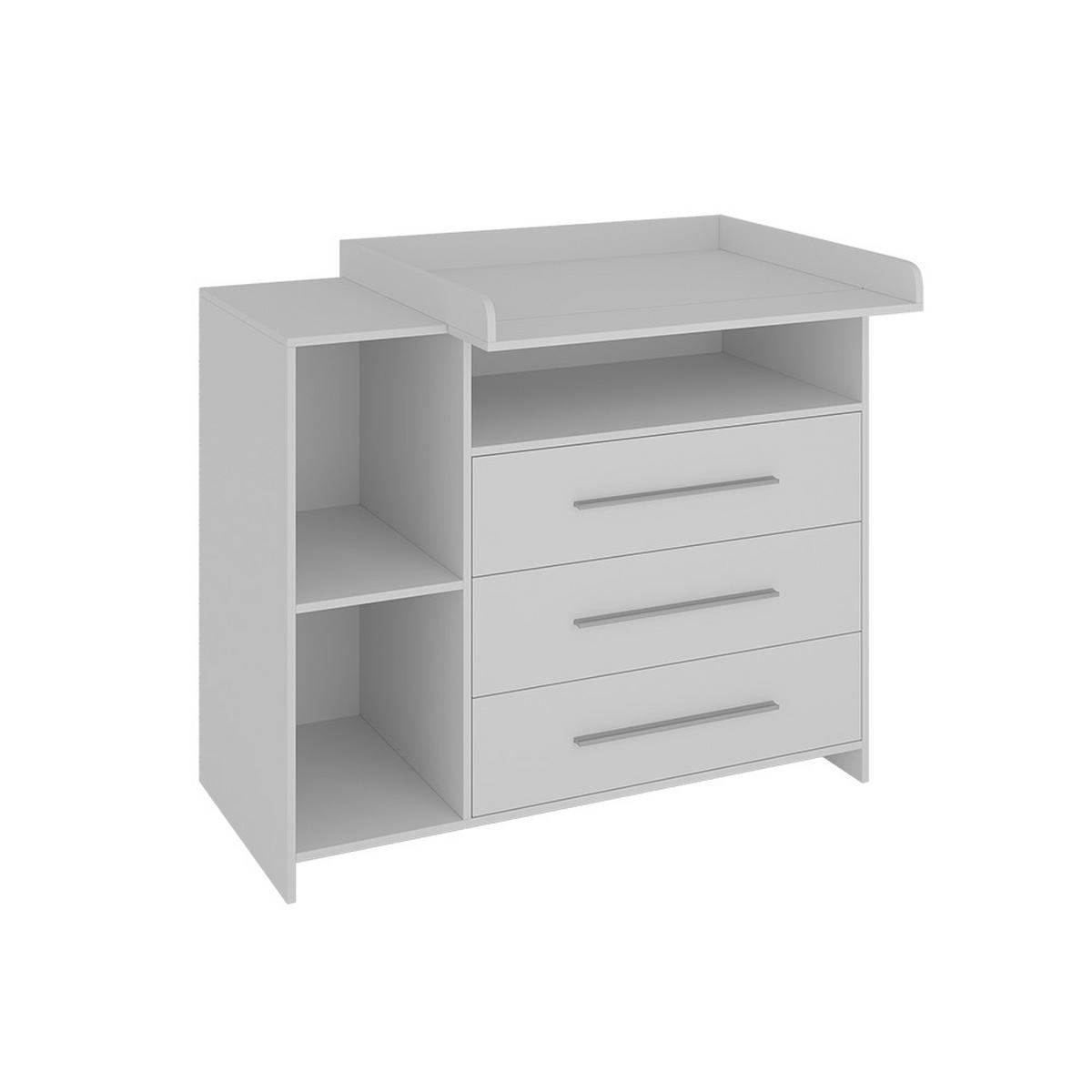 WICKELKOMMODE Paula Weiß 110 x 93.5 cm mit Wickelaufsatz - Weiß, Holzwerkstoff (110/93.5/53cm) - Vicco