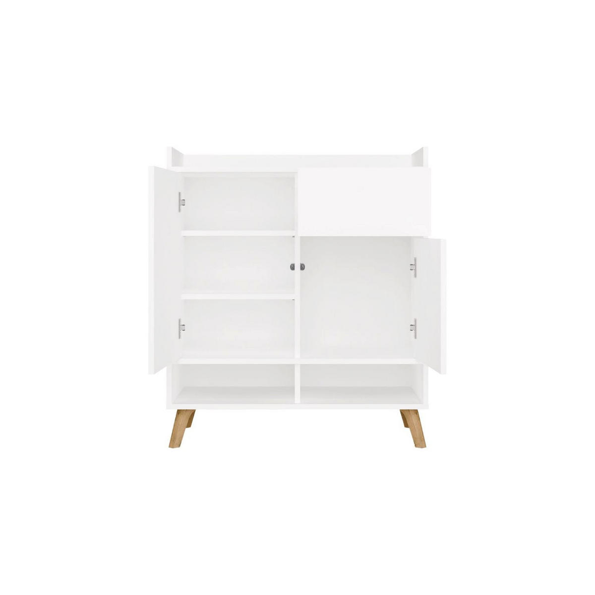 KOMMODE Kim - Weiß, Holzwerkstoff (80/92/35cm) - kommodly