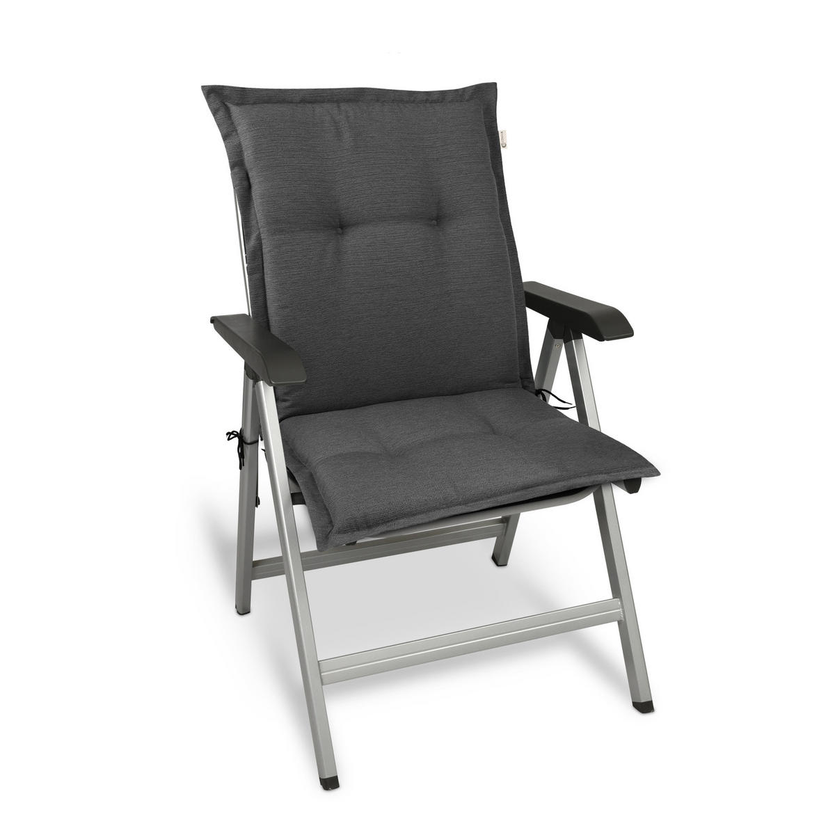 NIEDERLEHNERAUFLAGE HighLux NL 105/50/7cm Anthrazit 4tlg - Anthrazit, Textil (50/7/105cm) - Beautissu 