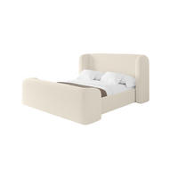 POLSTERBETT mit Bettkasten, Fußteil und Lattenrost, Boxbett ohne Matratze - ESTI-Z 160x200 Beige - Sandfarben, Holzwerkstoff/Textil (160/200cm) - ALTDECOR