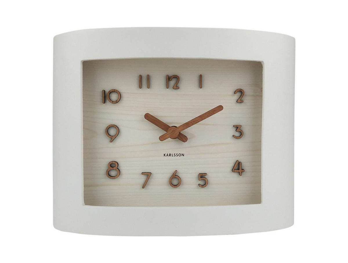 TISCHUHR Sole Squared 22.1/16.9 cm - Weiß, Holz (22.1/16.9/22.1cm) - Karlsson
