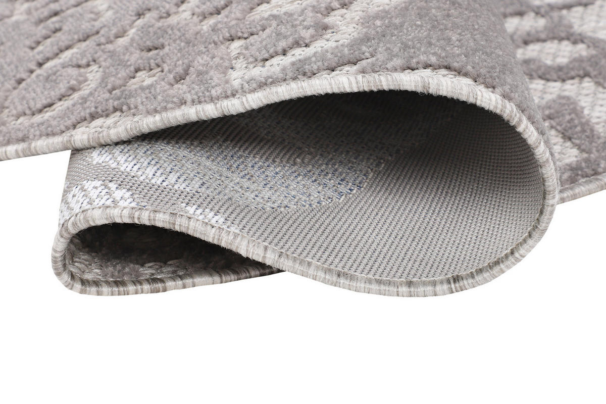 TEPPICH PATIO rund Grau 240/240 cm - Grau, Textil (240/240cm) - Tapiso
