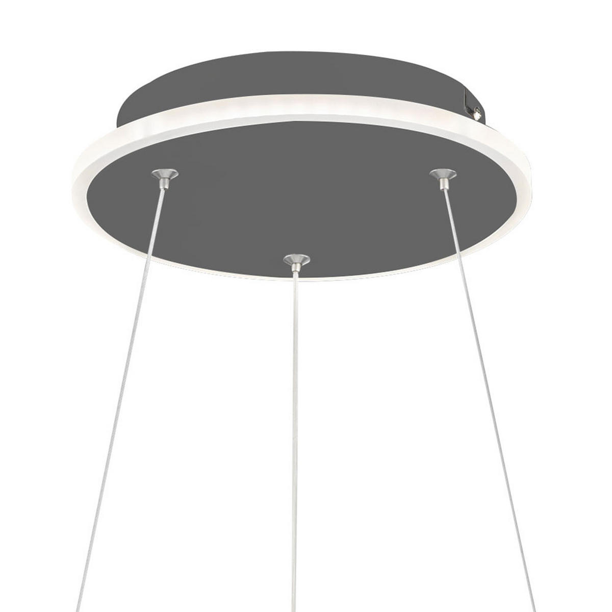 LED HÄNGELEUCHTE Grau Rund Metall - Grau, Metall (45/45/150cm) - Wofi