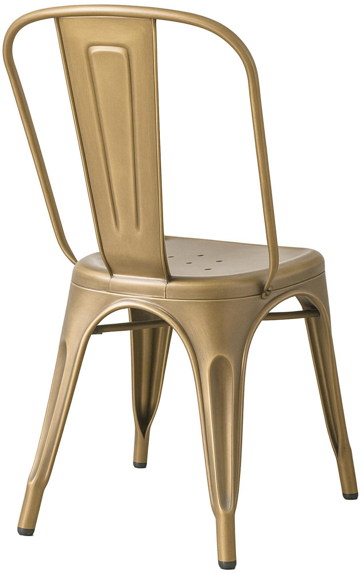 BESUCHERSTUHL 4er Set Metall gold - Goldfarben, Metall (44/89/48cm) - CLP