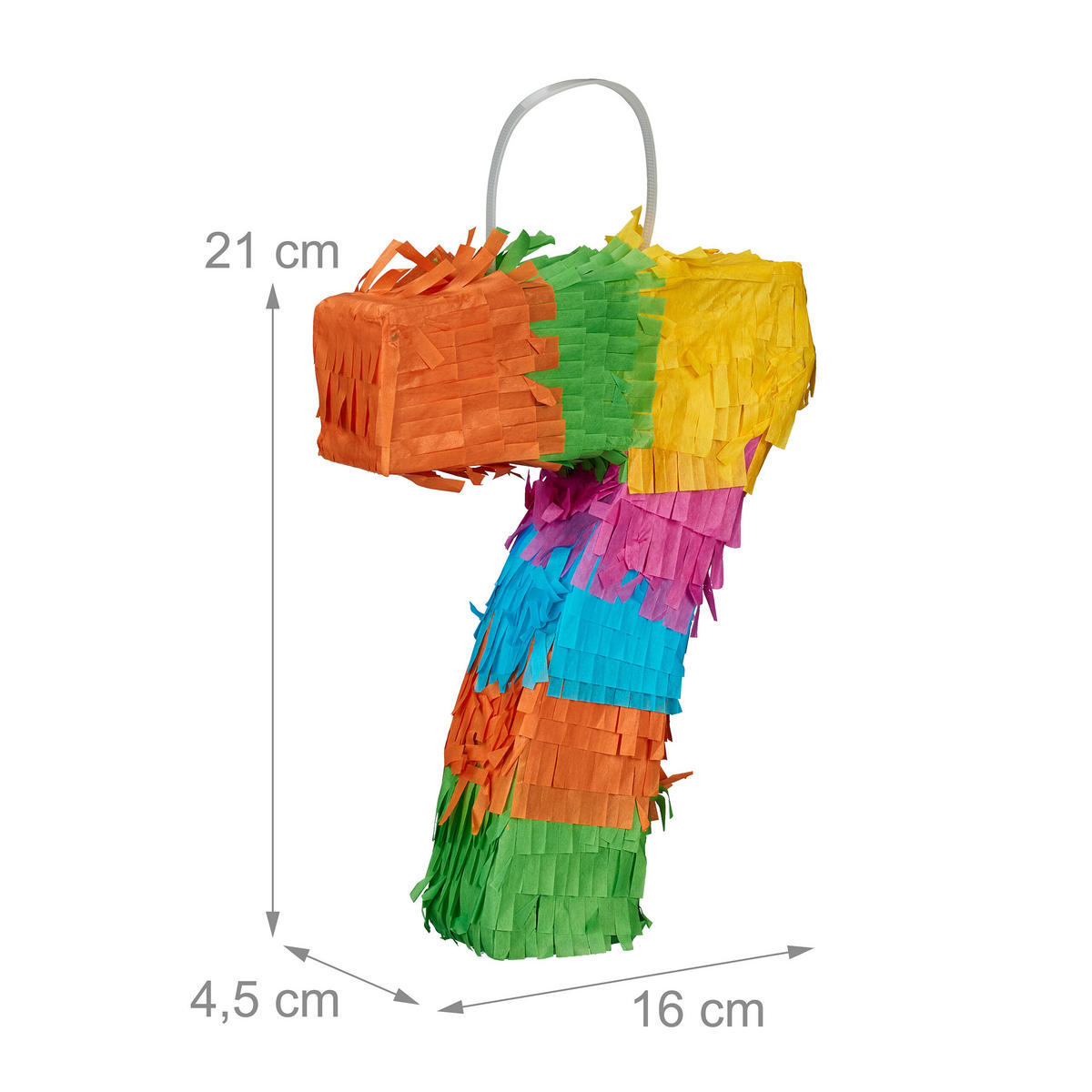 PINATA - Multicolor, Papier/Wellpappe (16/21/4.5cm) - Relaxdays