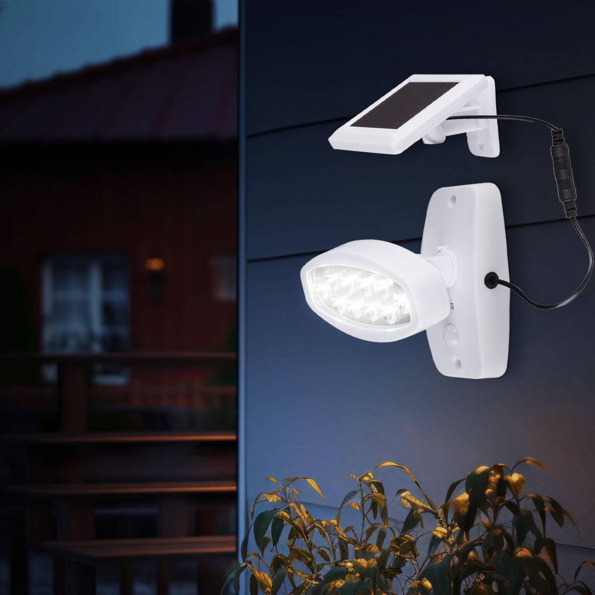 LED STRAHLER Weiß klar - Weiß, Kunststoff (10/15/14.3cm) - Globo Lighting