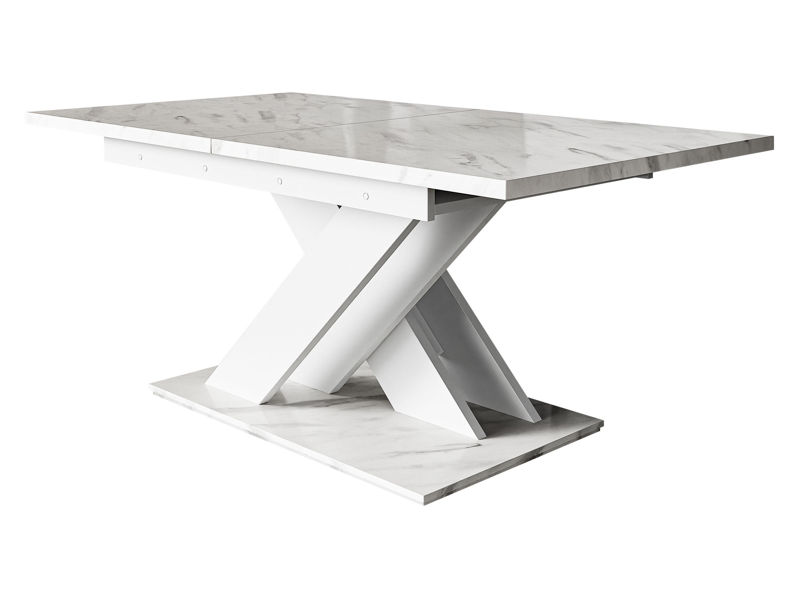 Mirjan24 Esstisch Weiß, Weiß 80x76x140 cm