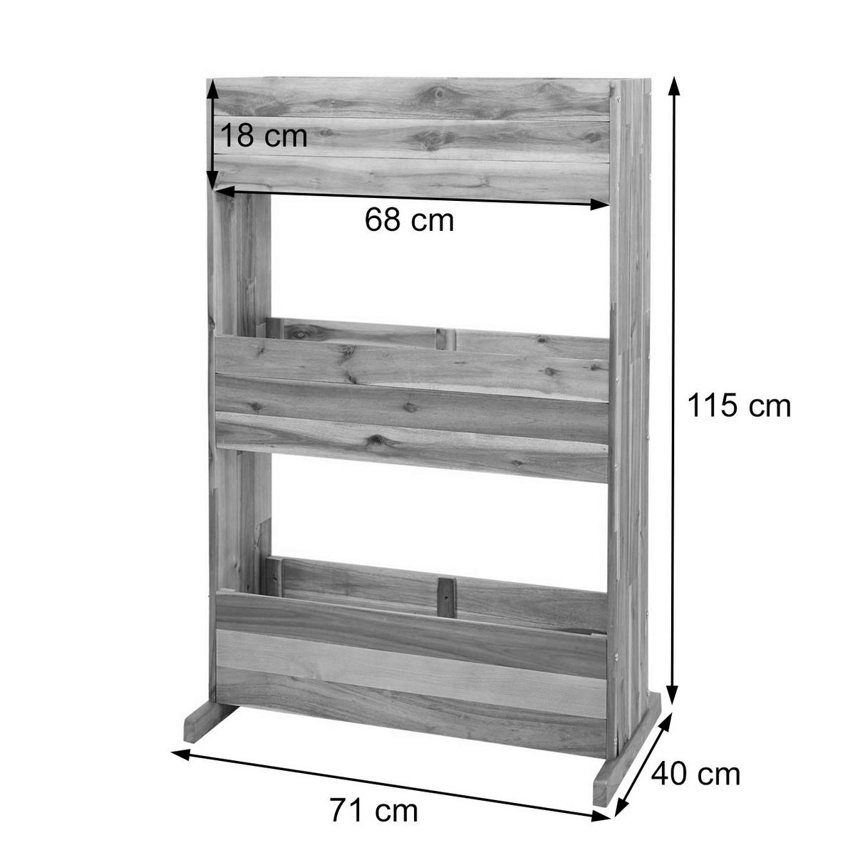 PFLANZKASTENREGAL Braun - Braun, Holz (71/115/40cm) - MCW