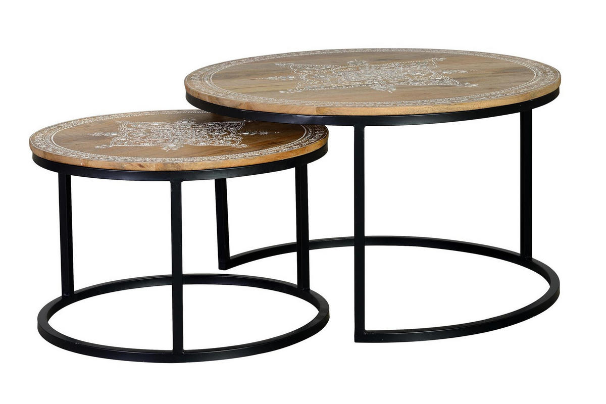 COUCHTISCH aus Mangoholz - Braun, Holz (80/80/48cm) - Giner y Colomer