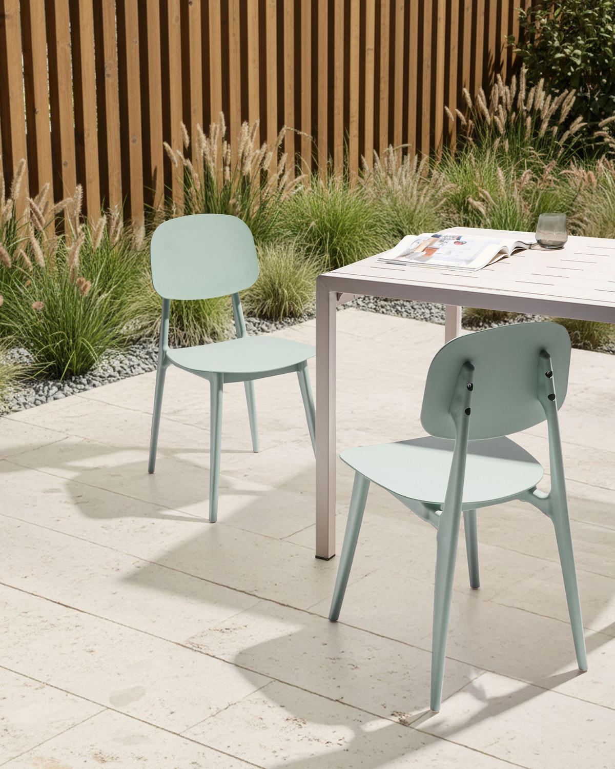 ESSZIMMERSTUHL 2er-Set Mintgrün Kattavia - Mintgrün, Kunststoff (40/80/49cm) - Beliani