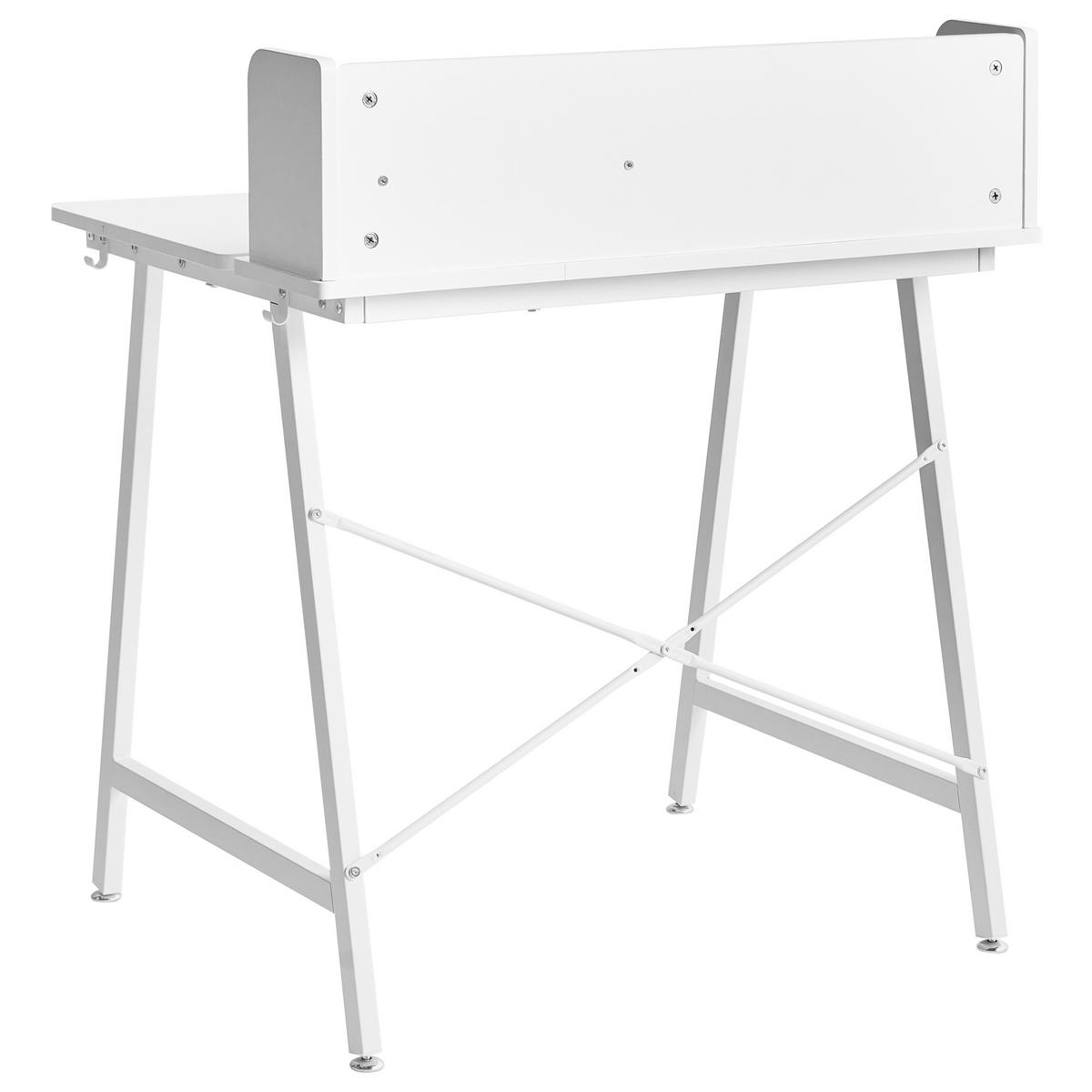 KRESLICÍ STŮL s sklopnou deskou stolu Bílý 80/62 cm Aland - bílá, kompozitní dřevo (62/80/94cm) - Beliani