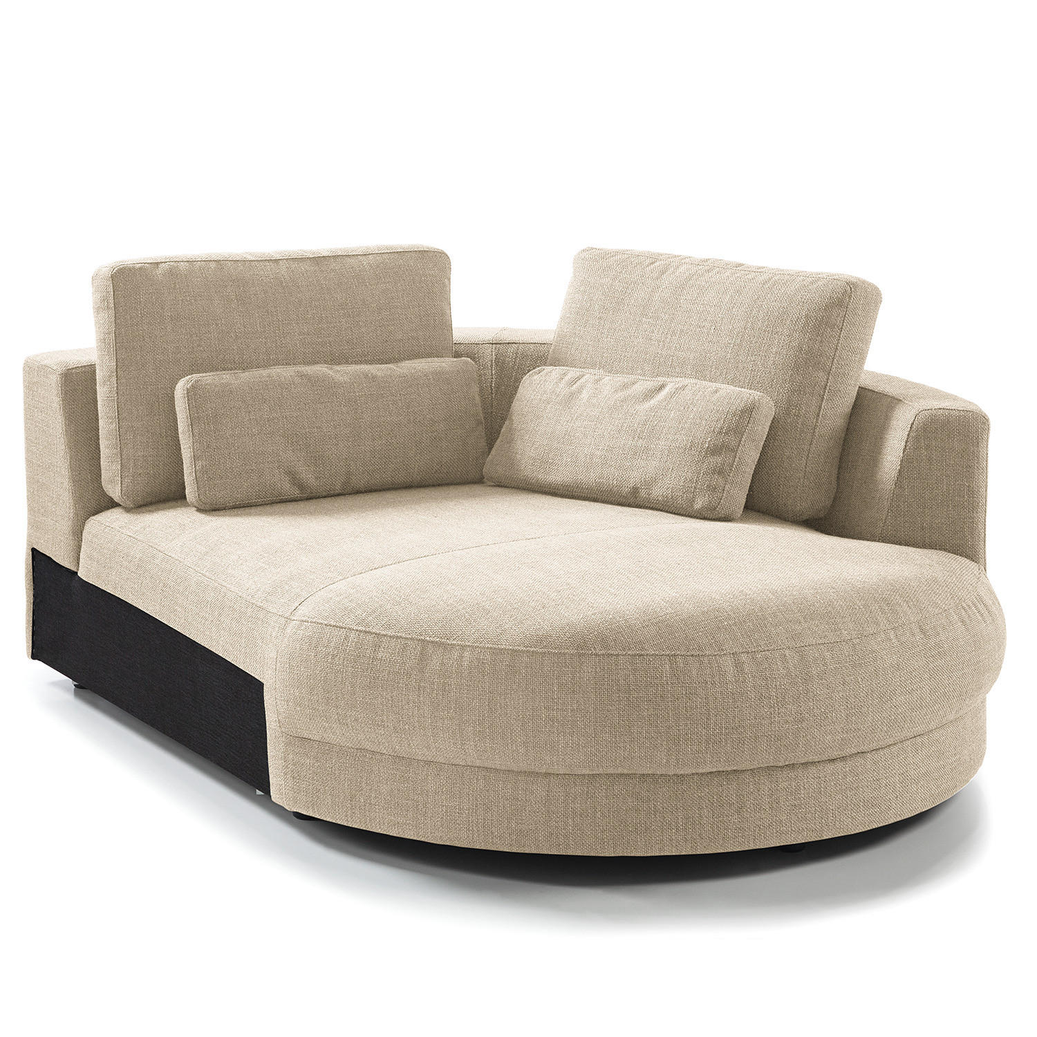 MODULLONGCHAIR - Beige, Textil (129/74/167cm) - home24